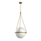 Alora Lighting PD351317VBOP LED Sutter Pendant Ceiling Light Brass Finish