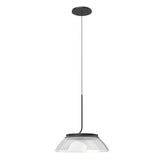 Kuzco Lighting PD51612-BK/LG LED Magellan 12 Inch Pendant Ceiling Light Black and Liquid Guide Finish