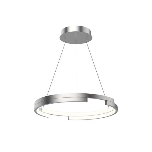 Kuzco Lighting PD52719-BN LED Anello Minor 19 Inch Pendant Ceiling Light Brushed Nickel Finish