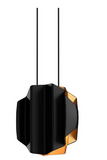 Kuzco Lighting PD58014-BK/GD 14 inch Akira Mini Modern LED Pendant Ceiling Light, Black / Gold Finish