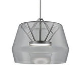 Kuzco Lighting PD61418-SM/BN LED Deco Mini Pendant Light 120V Smoked/Brushed Nickel Finish