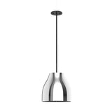 Kuzco Lighting PD62012-BK/CH LED Trinity 11 Inch Pendant Ceiling Light Black and Chrome Finish