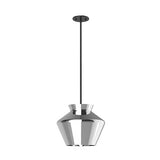 Kuzco Lighting PD62013-BK/CH LED Trinity 13 Inch Pendant Ceiling Light Black and Chrome Finish