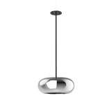 Kuzco Lighting PD62014-BK/CH LED Trinity 14 Inch Pendant Ceiling Light Black and Chrome Finish