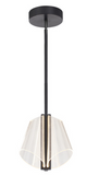 Kuzco Lighting PD62511-BK/LG Mulberry Mini Modern LED Pendant Ceiling Light Guide, Black Finish