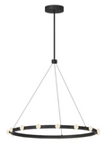 Kuzco Lighting PD63428-BK 28 inch Rezz Modern LED Pendant Ceiling Light, Black Finish