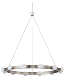 Kuzco Lighting PD63428-BN 28 inch Rezz Modern LED Pendant Ceiling Light, Brushed Nickel Finish