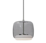 Kuzco Lighting PD70610-SM/BN LED Enkel Mini Pendant Light 120V Smoked Glass Shade with Brushed Nickel Finish