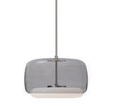 Kuzco Lighting PD70615-SM/BN LED Enkel Mini Pendant Light 120V Smoked Glass Shade with Brushed Nickel Finish