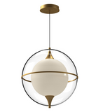 Kuzco Lighting PD76716-BG 16 inch Aries Frost/Clear Modern LED Pendant Ceiling Light, Brushed Gold Finish