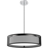 Kuzco Lighting PD7916-BOR LED Dalton 16 Inch Pendant Ceiling Light Black Finish