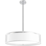 Kuzco Lighting PD7920-WOR LED 20 Inch Dalton Pendant Ceiling Light White Organza Finish