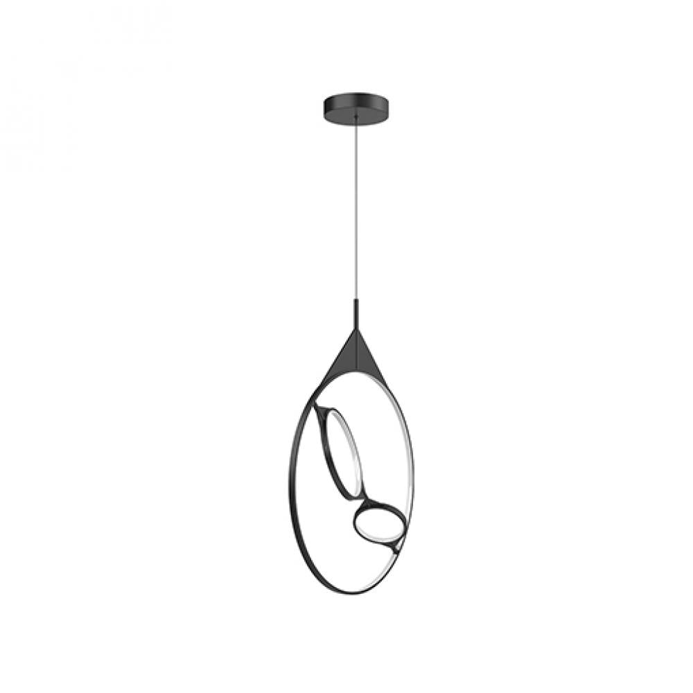 Kuzco Lighting PD84324-BK LED Serif 24 Inch Pendant Ceiling Light Black Finish