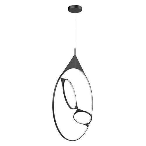 Kuzco Lighting PD84336-BK LED Serif 36 Inch Pendant Ceiling Light Black Finish