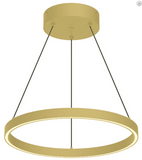 Kuzco Lighting PD87118-BG 18 inch Cerchio Modern LED Pendant Ceiling Light, Brushed Gold Finish