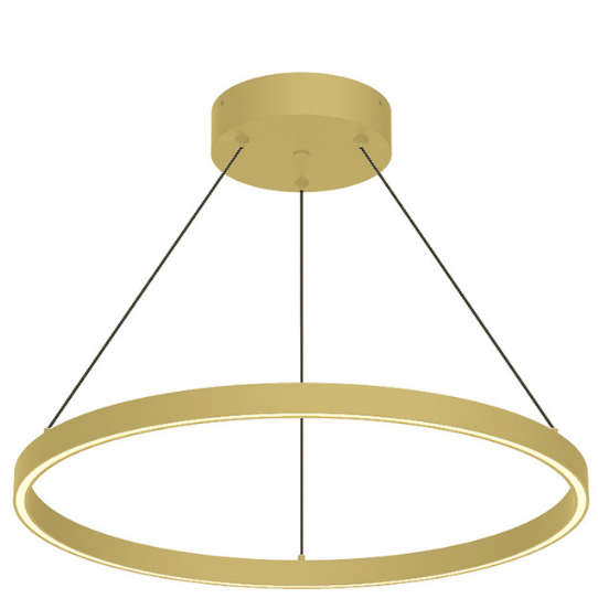 Kuzco Lighting PD87124-BG 24 inch Cerchio Modern LED Pendant Ceiling Light, Brushed Gold Finish