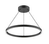 Kuzco Lighting PD87124-BK LED 52W Cerchio Pendant Ceiling Light 3000K Black Finish