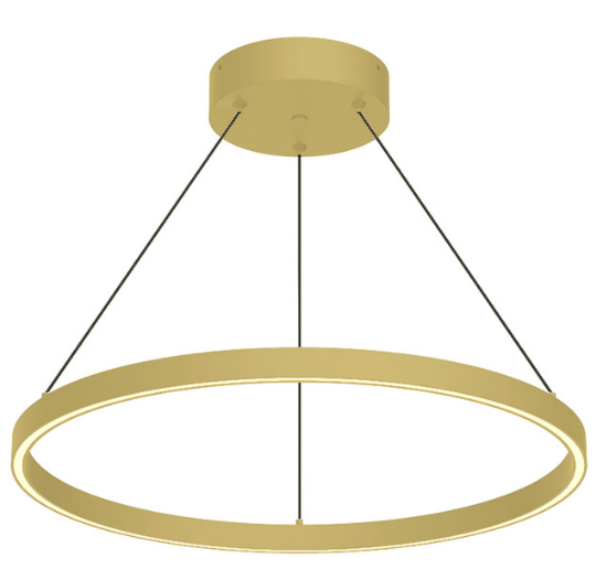Kuzco Lighting PD87136-BG 36 inch Cerchio Modern LED Pendant Ceiling Light, Brushed Gold Finish