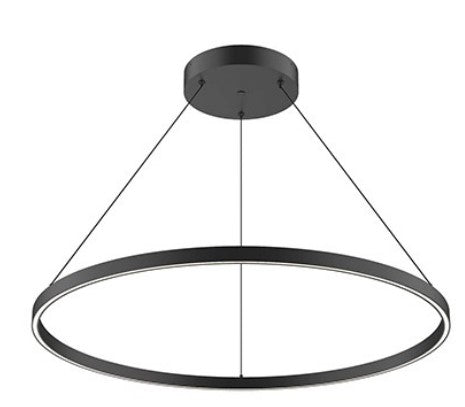 Kuzco Lighting PD87136-BK LED 78W Cerchio Pendant Ceiling Light 3000K Black Finish