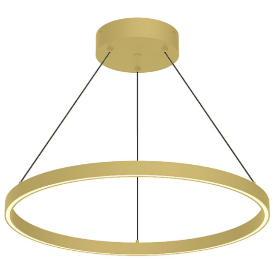 Kuzco Lighting PD87172-BG 71 inch Cerchio Modern LED Pendant Ceiling Light, Brushed Gold Finish