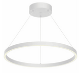 Kuzco Lighting PD87724-WH 24 inch Cerchio Modern Hanging LED Pendant Ceiling Light, White Finish