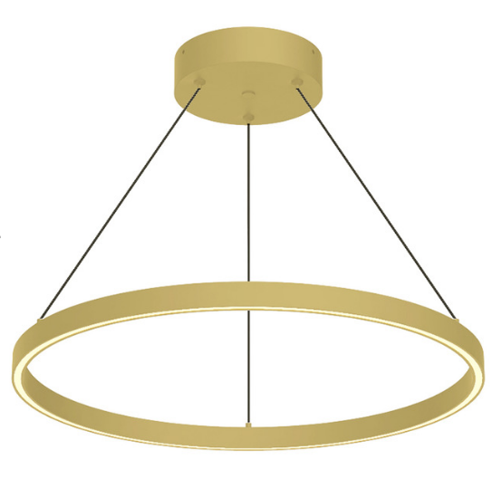 Kuzco Lighting PD87736-BG 36 inch Cerchio Modern Hanging LED Pendant Ceiling Light, Brushed Gold Finish