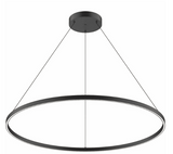 Kuzco Lighting PD87748-BK 48 inch Cerchio Modern Hanging LED Pendant Ceiling Light, Black Finish