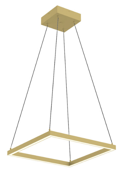Kuzco Lighting PD88118-BG 18 inch Piazza Modern Hanging LED Down Pendant Ceiling Light, Brushed Gold Finish