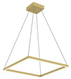 Kuzco Lighting PD88124-BG 24 inch Piazza Modern Hanging LED Down Pendant Ceiling Light, Brushed Gold Finish