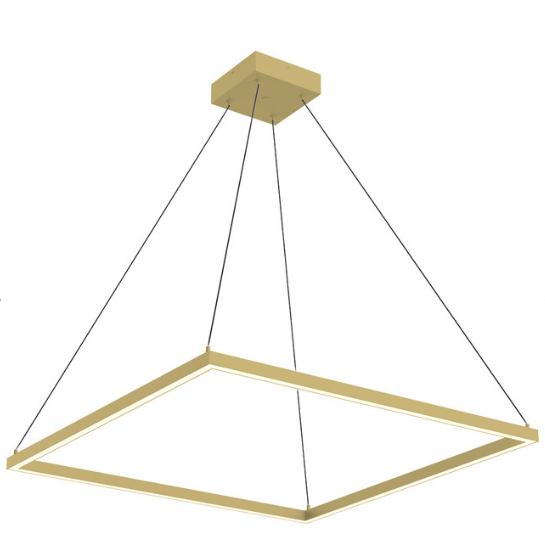 Kuzco Lighting PD88132-BG 32 inch Piazza Modern Hanging LED Down Pendant Ceiling Light, Brushed Gold Finish