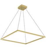 Kuzco Lighting PD88132-BG 32 inch Piazza Modern Hanging LED Down Pendant Ceiling Light, Brushed Gold Finish