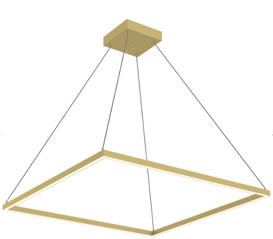 Kuzco Lighting PD88136-BG 35.4 inch Piazza Modern Hanging LED Down Pendant Ceiling Light, Brushed Gold Finish