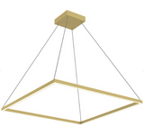 Kuzco Lighting PD88136-BG 35.4 inch Piazza Modern Hanging LED Down Pendant Ceiling Light, Brushed Gold Finish