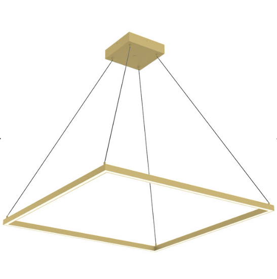 Kuzco Lighting PD88160-BG 59 inch Piazza Modern Hanging LED Down Pendant Ceiling Light, Brushed Gold Finish