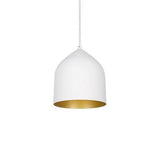 Kuzco Lighting PD9108-WH/GD LED Helena Mini Pendant Light 120V White with Gold Finish