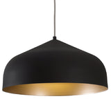 Kuzco Lighting PD9117-BK/GD LED Helena 17 Inch Pendant Ceiling Light Black/Gold Finish