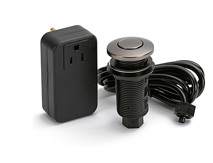 Lew Electric PDAS-G Garbage Disposal Push Down Air Switch, Graphite Finish