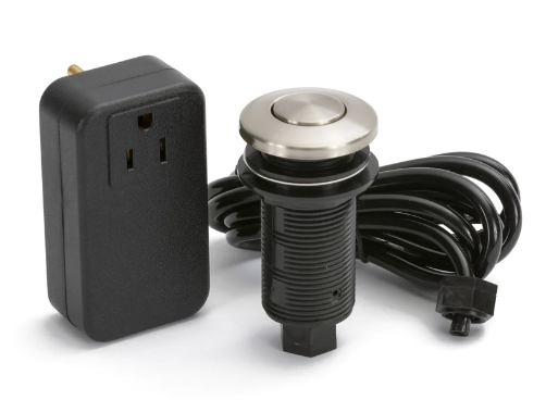 Lew Electric PDAS-NP Garbage Disposal Push Down Air Switch, Nickel Plated Finish