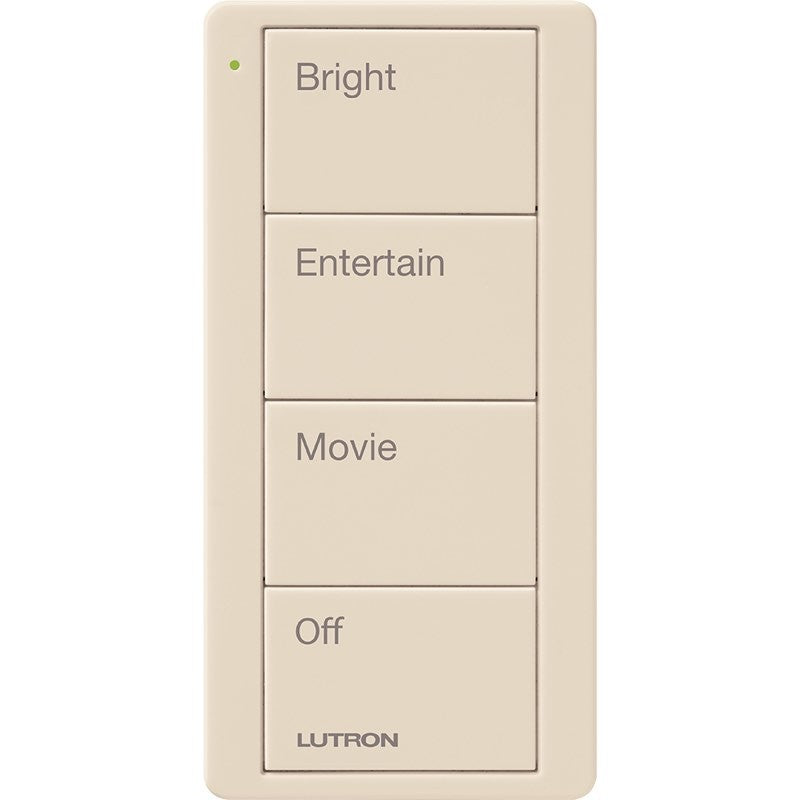Lutron PJ2-4B-GLA-P01 Lutron Pico Wireless Control - 4-Button Living/Family Room Scene - Light Almond