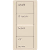 Lutron PJ2-4B-GLA-P01 Lutron Pico Wireless Control - 4-Button Living/Family Room Scene - Light Almond