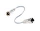 Westgate PL12-PF-WH LED 6 Inch Driver Power Feed Cable For 12V Slim Pucks Lights White Finish