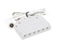 Westgate PL12-SPLIT6-WH LED 12V 6-Hole mini splitter with female socket Slim Puck Lights White Finish