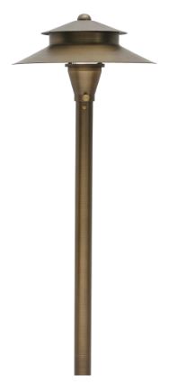 ABBA Lighting USA PLB04 LED Cast Brass Path Light With ABS Ground Spike 12V AC / DC