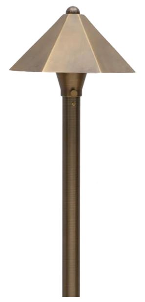 ABBA Lighting USA PLB11 LED Brass Low Voltage Pathway Outdoor Landscape Lighting With ABS Plastic Ground Spike included