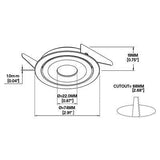 Core Lighting PLC420TL-SCA-WH Adjustable Puck Light Surface Mount Collar Accessory White Finish