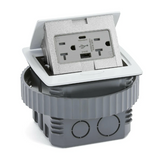 Lew Electric PUFP-CT-WT-AC-PB Countertop Pop Up Box Outlet With Charging USB A/C Ports, White