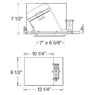 ELCO Lighting EL6142ICEA 6 Inch Sloped IC Compact Fluorescent Downlight 42W 120V