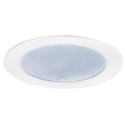 ELCO Lighting EL522KSH 5 Inch Shower Trim with Frosted Lens White Lexan Finish with Socket Bracket