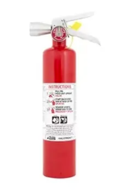 Kidde ProPlus2.5H Haltron Fire Extinguisher with Wall Hook, Rechargeable 6 Pack