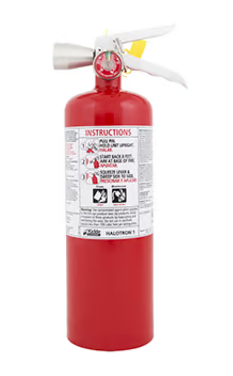 Kidde ProPlus5H Haltron Fire Extinguisher with Wall Hook, Rechargeable